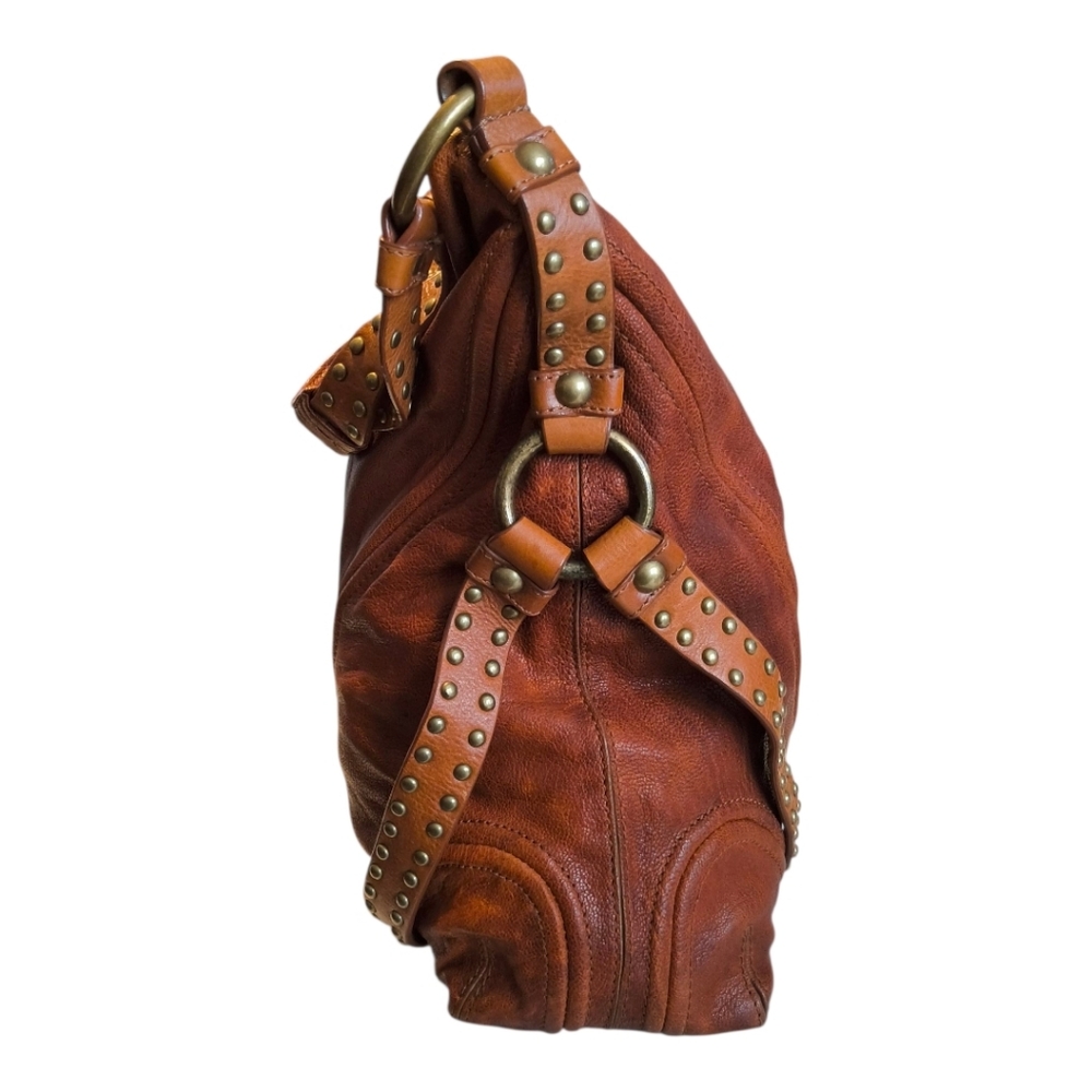 Botkier Leather Hobo Shoulder Bag in Cognac Brown - Picture 7 of 16